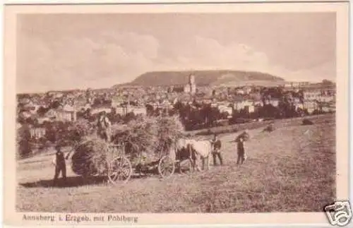 24786 Ak Annaberg im Erzgebirge mit Pöhlberg um 1930