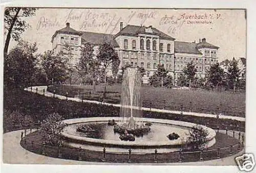 24710 Feldpost Ak Auerbach i.V. Centralschule 1916