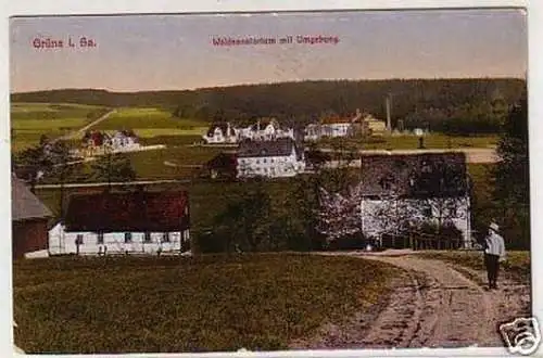 21628 Ak Grüna in Sachsen Waldsanatorium um 1910