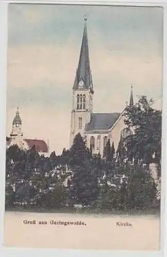 23683 Ak Gruß aus Geringswalde Kirche 1909