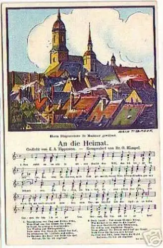 16272 Lied-Ak Heimatfest in Roßwein 1914