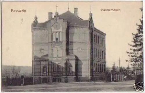 16280 Ak Rosswein Mädchenschule um 1910