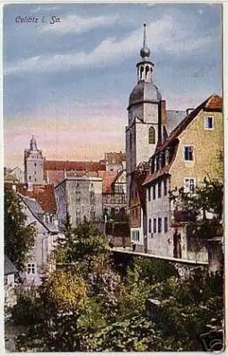 08206 Ak Colditz in Sachsen Stadtansicht um 1920