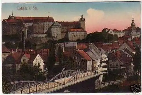 04690 Ak Colditz in Sachsen Totalansicht um 1920