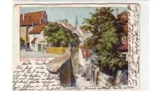 07665 Künstler Ak Gruss aus Meissen 1905