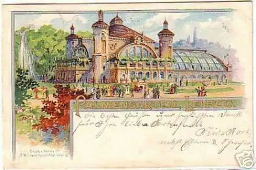 04880 Ak Palmengarten Leipzig 1899