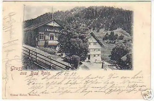 03176 Ak Gruss aus Bad Rain Badeanstalt 1899