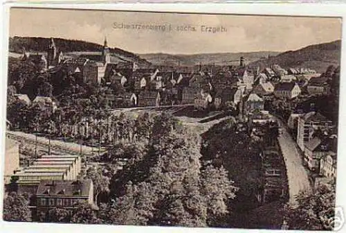 04504 Ak Schwarzenberg im sächsischem Erzgebirge um1920