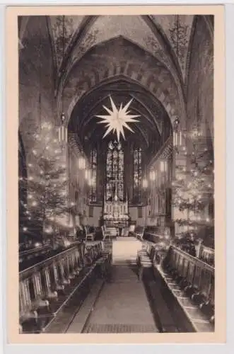 98466 Foto Ak Leipzig - Innenansicht Thomaskirche zur Weihnachtszeit