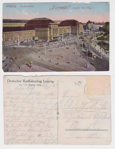 98487 Reklame Ak Deutscher Radfahrertag Leipzig 1925