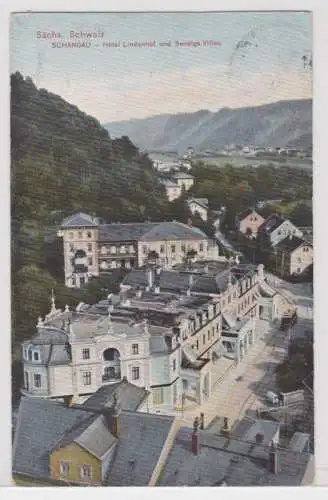 94818 Ak Schandau - Hotel Lindenhof und Sendigs Villen um 1910