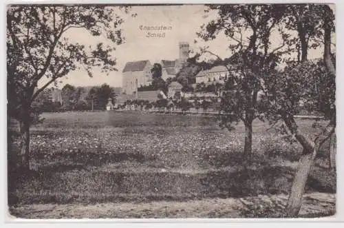 95206 AK Schloß Gnandstein - Fernansicht mit Landschaft