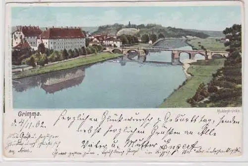 93270 Ak Grimma Muldenbrücke 1902