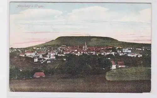 93520 AK Annaberg im Erzgebirge - Gesamtansicht mit Kirche 1907