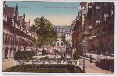 85948 Ak Leipzig Naschmarkt mit alter Börse um 1910