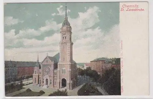 72793 Ak Stadtansicht Chemnitz St. Lucaskirche um 1900