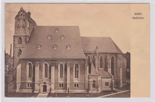 67555 Ak Borna bei Leipzig Stadtkirche St.-Marien 1912