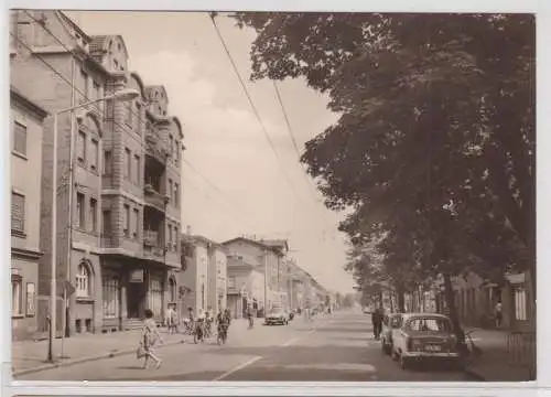 72778 Ak Markranstädt (Kreis Leipzig) - Blick in Leipziger Straße um 1960