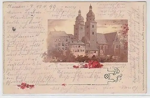 62796 Künstler Ak Plauen im Vogtland Johanniskirche 1899