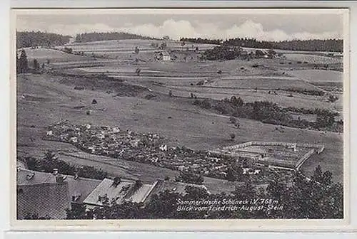 62075 Ak Sommerfrische Schöneck Blick vom Friedrich August Stein 1941