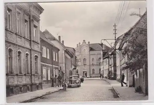 42435 Foto Ak Straßenansicht Marktstraße in Zwenkau (Bez. Leipzig) um 1960