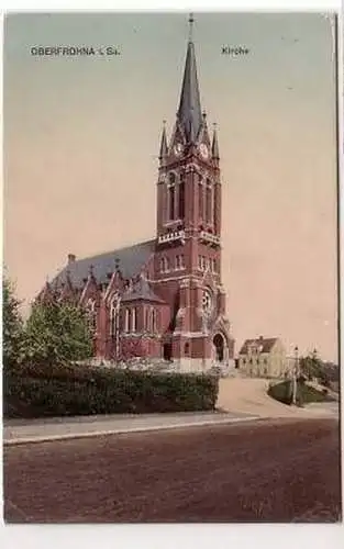 41759 Ak Oberfrohna in Sachsen Kirche 1912