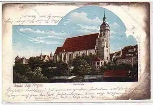 40431 Ak Gruss aus Torgau Stadtkirche 1901