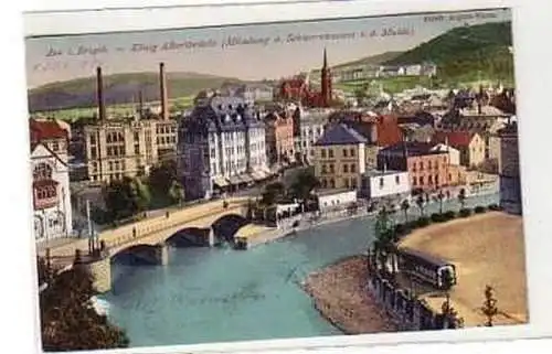 38688 Ak Aue im Erzgebirge König Albertbrücke 1924