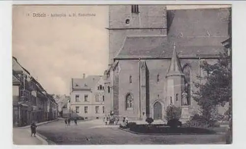 36552 Ak Lutherplatz und kleine Kirchstraße um 1910