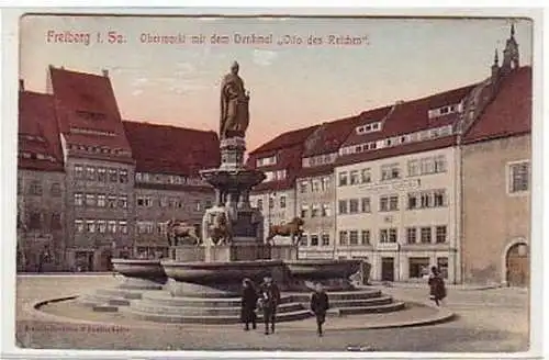 35447 Ak Freiberg Denkmal "Otto des Reichen" 1915