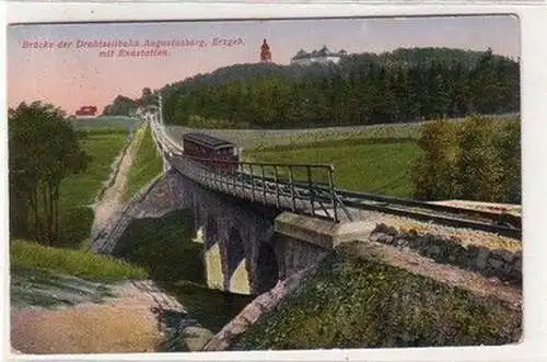 36153 Feldpost Ak Brücke der Drahtseilbahn Augustusburg Erzgebirge 1915