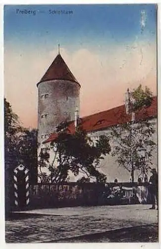 35097 Ak Freiberg Schloßturm 1920