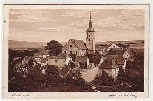 35121 Ak Dohna in Sachsen Blick von der Burg 1933