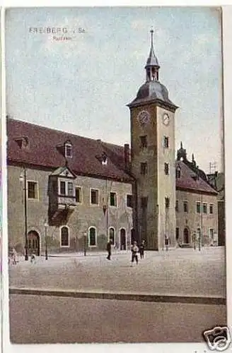 35093 Ak Freiberg in Sachsen Rathaus um 1910