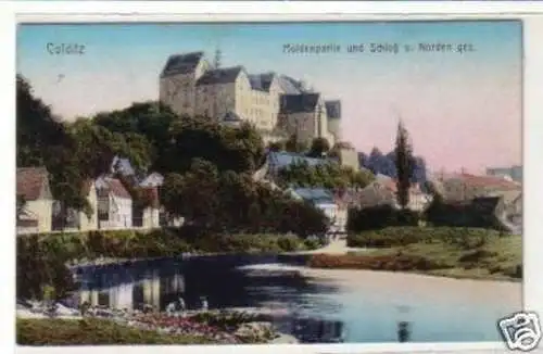 35044 Ak Colditz Muldenpartie und Schloß 1921