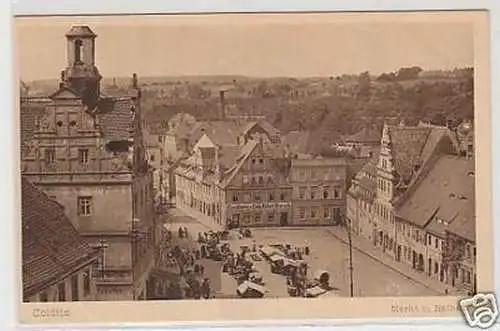 35000 Ak Colditz Markt und Rathaus um 1930