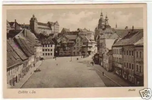 33955 Ak Colditz in Sachsen Markt um 1930