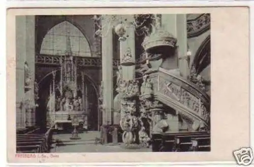 34603 Feldpost Ak Freiberg Dom Innenansicht 1914