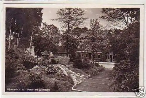 33783 Ak Hainichen i. Sa. Partie am Stadtpark 1936