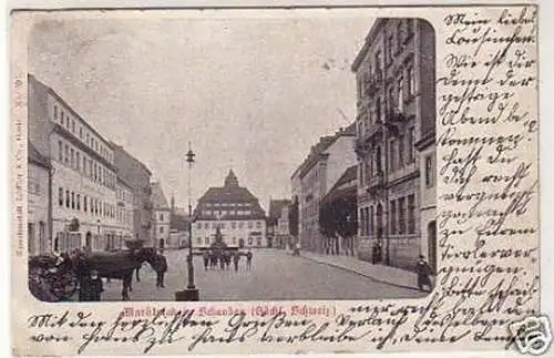 33060 Ak Marktplatz in Schandau Sächs. Schweiz 1905