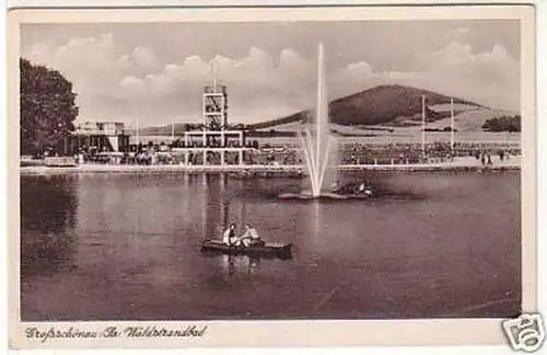 31382 Ak Großschönau in Sachsen Waldstrandbad um 1940