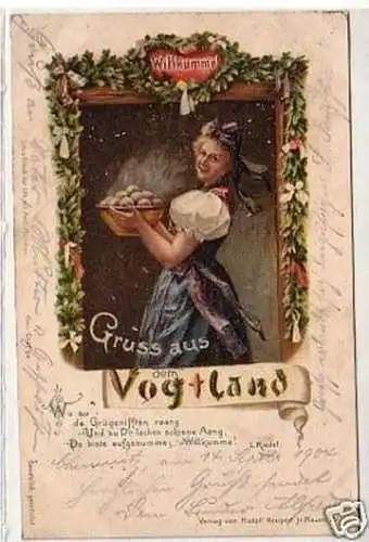 31092 Ak Lithographie Gruß aus dem Vogtland 1904