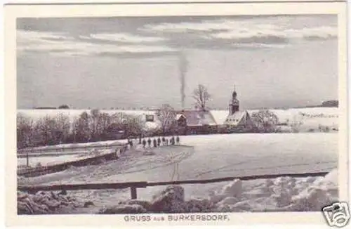 28794 Ak Gruss aus Burkersdorf im Winter um 1920