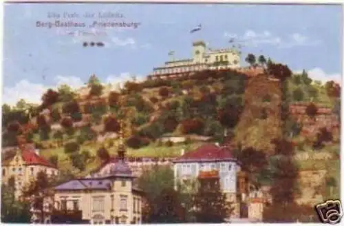 29218 Ak Berg-Gasthaus "Friedensburg" bei Dresden 1919