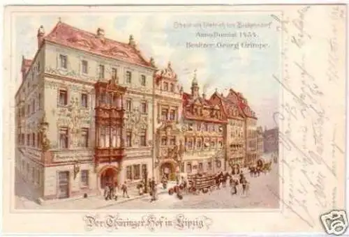 29103 Ak Gasthaus Thüringer Hof in Leipzig 1901