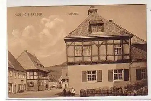 28066 Ak Geising im Erzgebirge Rathaus 1912