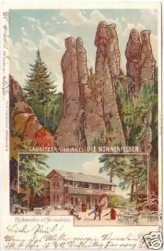 28366 Ak Restauration auf dem Nonnenfelsen 1903