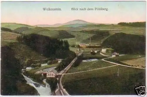 28368 Ak Wolkenstein Blick nach dem Pöhlberg 1908