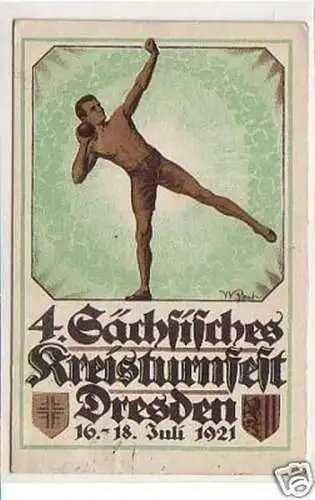 27675 Ak 4. Sächs. Kreisturnfest Dresden 1921