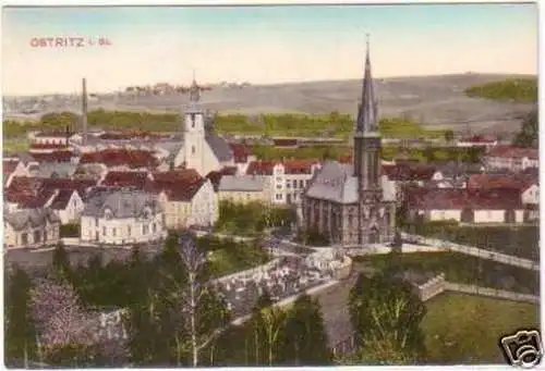 27679 Ak Ostritz in Sachsen Totalansicht um 1910